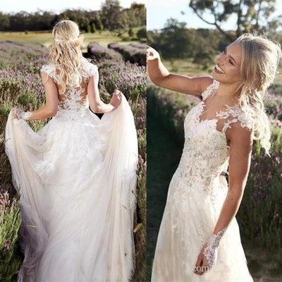 bohemian country wedding dress