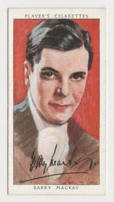 Barry MacKay 1938 John Player Film Stars Tobacco Card 3rd Series #27