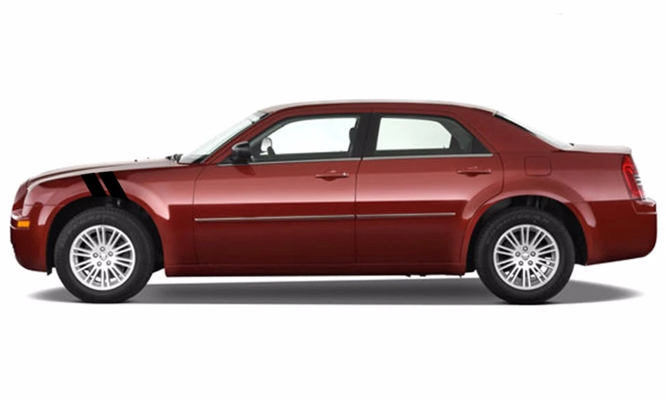 NUEVO Vinilo Hash Mark RACING STRIPES Guardabarros Deportivo 4" Calcomanías (Se adapta a Chrysler 300) Foto 3 de 4