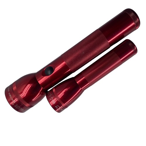 Lot of MAG LITE MAGLITE Flashlight Red 10.5 D Cells 6.5 C Battery Made