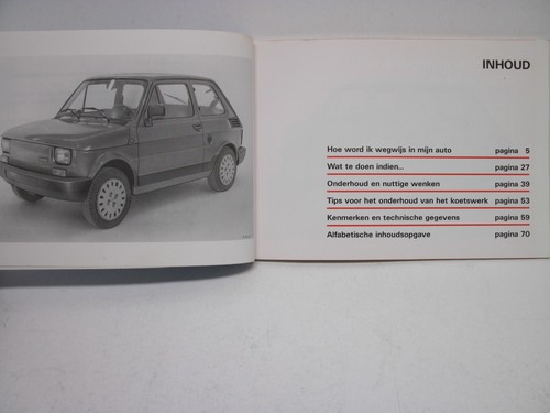 Wartungsanleitung: Fiat 126 Bis von 1988 - Niederländisch - Bild 4 von 13