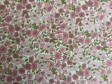 Liberty Fabric Poppy and Daisy Remnant 18ins x 10 Tana Lawn Patchwork Craft Pink