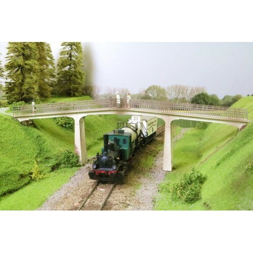 Ciudad en modelo 9271 kit de corte por láser puente peatonal H0 1:87 Ratzeburg Kleinbahn | Zustand: Neu