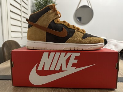 Nike Dunk HI Retro PRM Dark Russet Size 9.5 DS DD1401-200