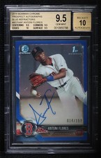 2018 Bowman Chrome Prospect Blue Refractor 14/150 Antoni Flores BGS 9.5 Auto 7m3