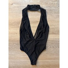 Victoria's Secret Deep V-Neck Halter Bodysuit