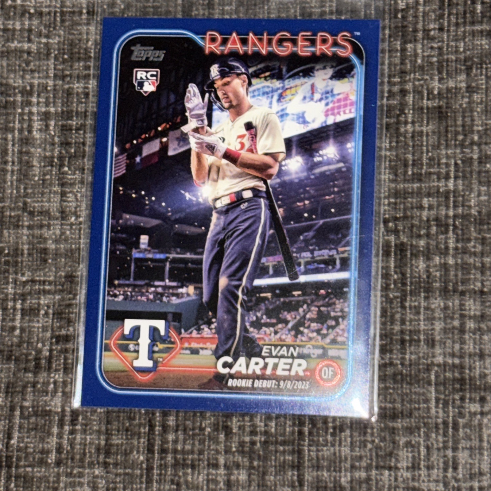 2024 Topps Update - Royal Blue #US58 Evan Carter Rookie Debut (B-171)