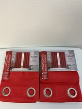2pk Red Blackout Curtain Panels Grommet 54 x 84 Noise Reducing Drapes Window