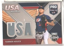 2020 Panini Elite Extra Edition USA Baseball Material Black Tanner Houck