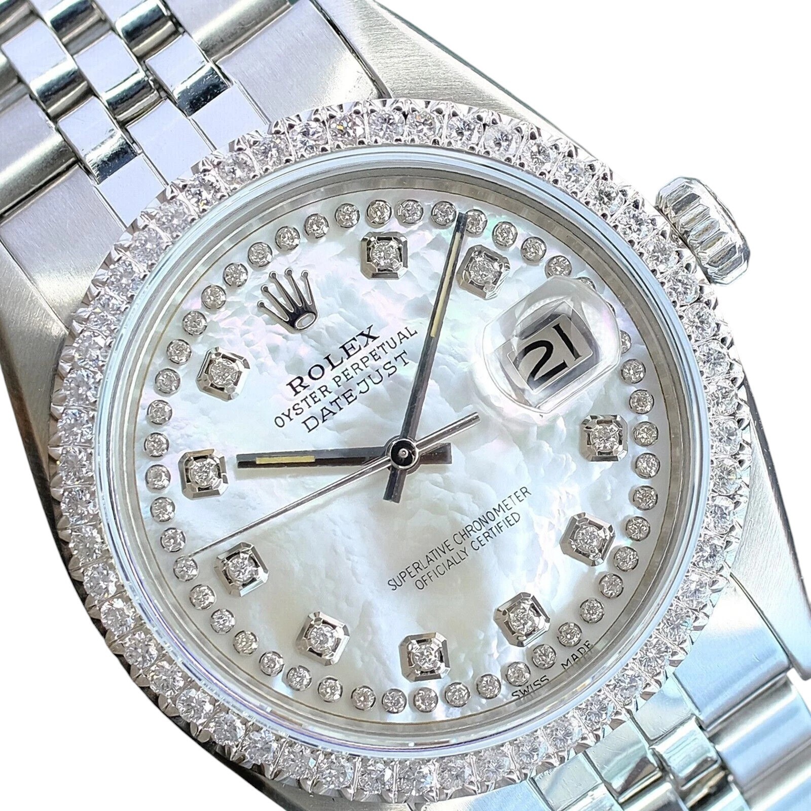 Rolex Datejust Steel White MOP Diamond