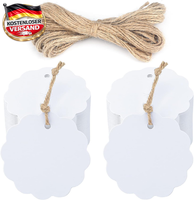 GeschenkanhäNger Kraftpapier 6Cm Rund Mit Jute Schnur FüR Hochzeits- Und Weihnac