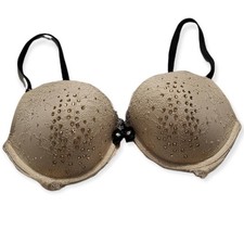 VICTORIA'S SECRET Pushup Rhinestone Embellished Bra 32DD