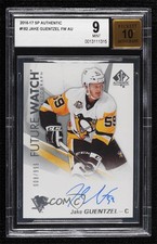 2016-17 SP Authentic Future Watch 908/999 Jake Guentzel #182 BGS 9 MINT Auto 0ll