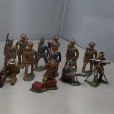 Lot of 12 Manoil/Barclay WWI Lead Toy Soldiers Antique Authentic