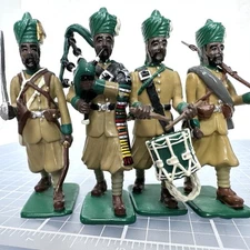 Nickolson Miniatures Indian Pipes & Drums 40th Pathans Band Toy Soldier Figures