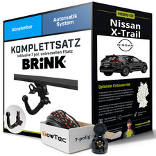 Für NISSAN X-Trail III Typ T32 Anhängerkupplung abnehmbar +eSatz 7pol uni. 17-