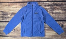 Columbia Youth Blue Fleece Jacket Full Zip Size Med 10-12 Boys Girls Pre-owned