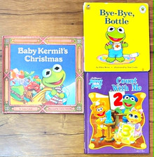 JIM HENSON'S MUPPET BABIES BOOKS LOT of 3 Count, Bottle, Kermit's Christmas