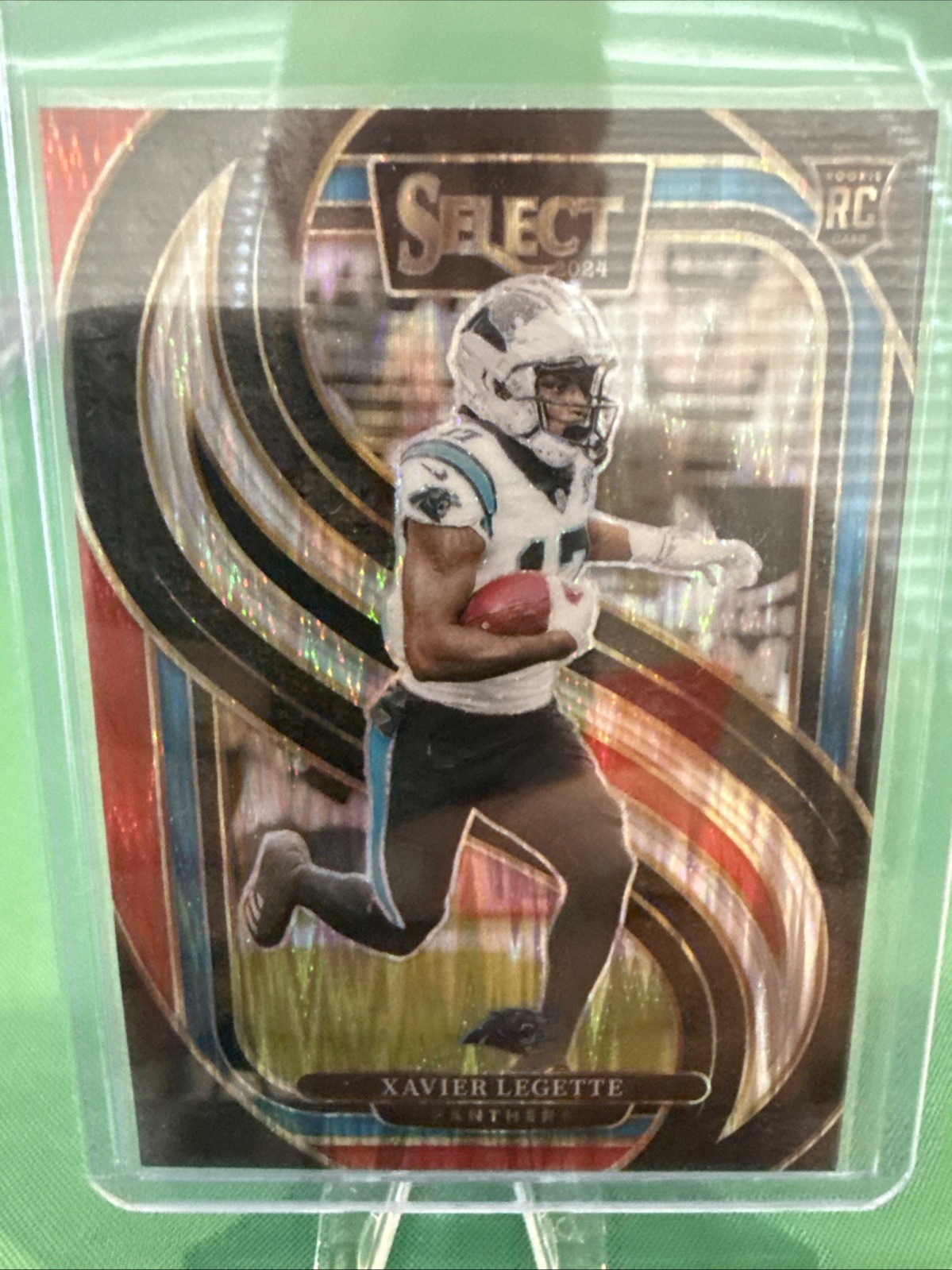 2024 Panini Select - Premier Level Xavier Legette #101 Red & Blue Shock Prizm...