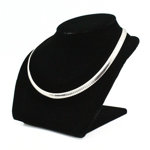Amazing Marked Italy Milor Sterling Silver Omega Choker Necklace