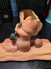 Vintage Mid Century Brush McCoy Pottery USA Squirrel And Nut On Log Cookie Jar — photo 7