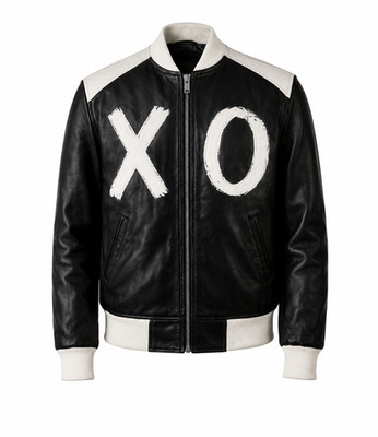 New Halloween Inspired Weeknd XO Style Varsity Bomber Real Leather Jacket 2026