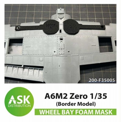 A6M2 Zero Wheel bays - FOAM flexibel express fit mask for Border Model / 1:35