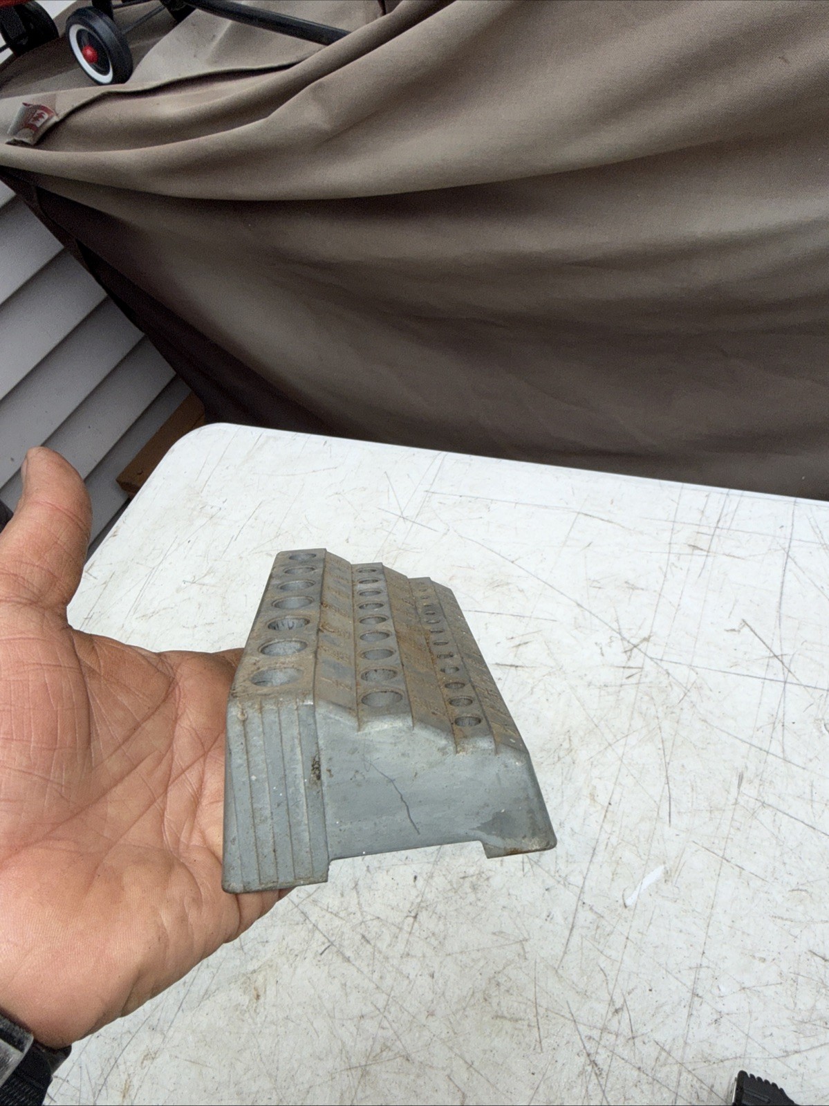 Vintage Metal 29-Hole Drill Bit Stand, 1/16" to 1/2", USA