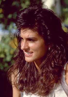 Gabriela Sabatini of Argentina during the Australian Open Tennis C- Old Photo 1