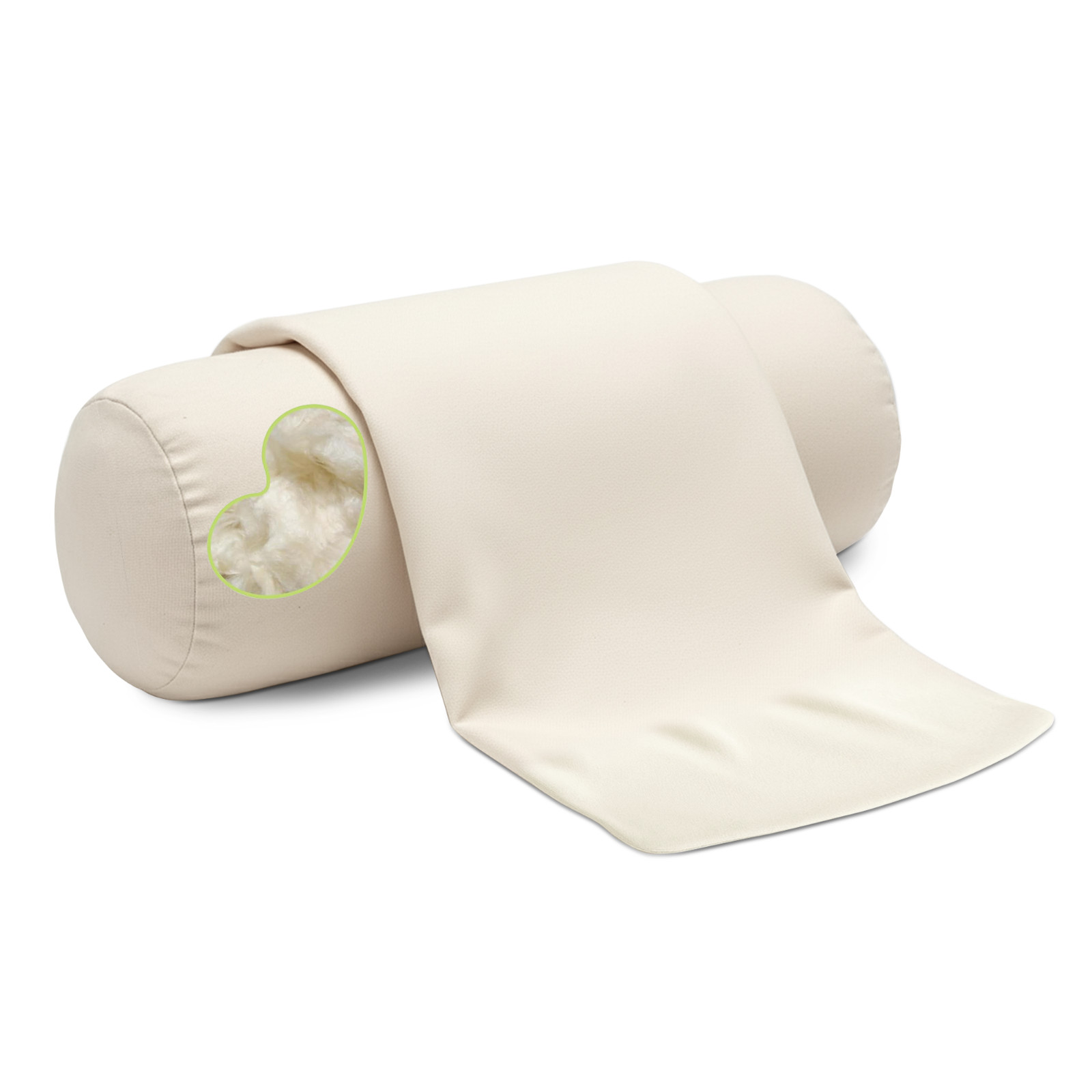 Organic Cotton Neck Roll Pillow &ndash; Hypoallergenic Fabric Pi