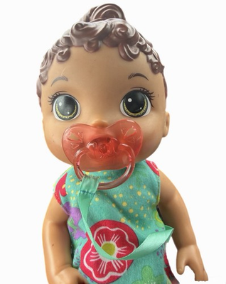 #ad Baby Alive Lil Sounds Interactive Doll With Pacifier Brown Hair Makes 10 Sounds $20.40