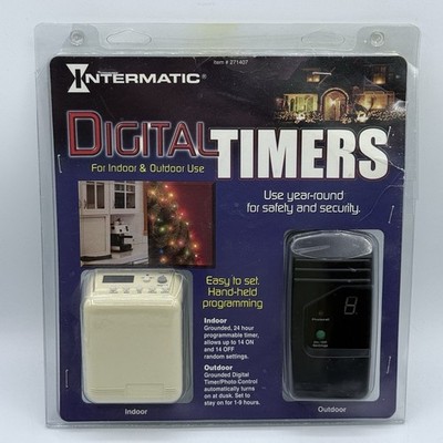 Intermatic Digital Timers DT11 & HB61RC Indoor Outdoor Programmable Set NIB