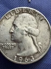 1963-SILVER WASHINGTON QUARTER