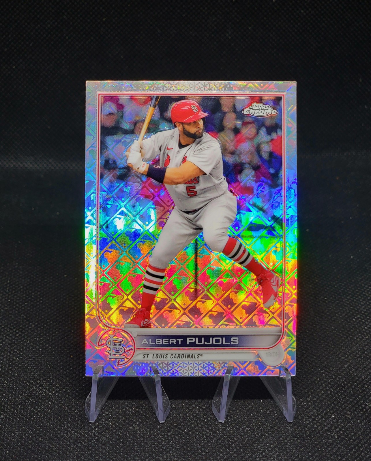 2022 Topps Chrome Logofractor Albert Pujols Refractor Cardinals #85
