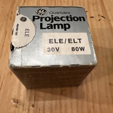 Vintage GE Quartzline projector lamp bulb ELE/ELT 80 Watts 30 Volts