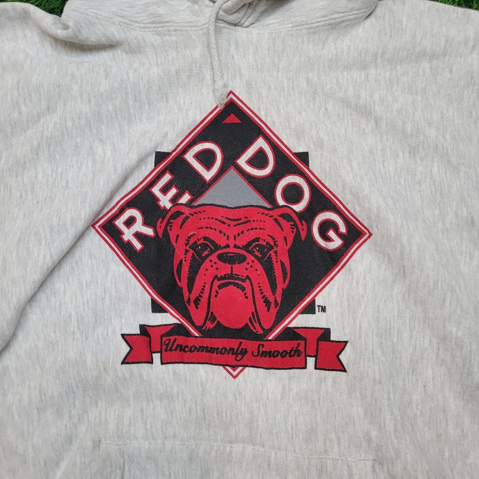 Sudadera con capucha vintage años 90 Red Dog Beer para mujer XL recortada cuadrada ajuste de gran tamaño Foto 2 de 4