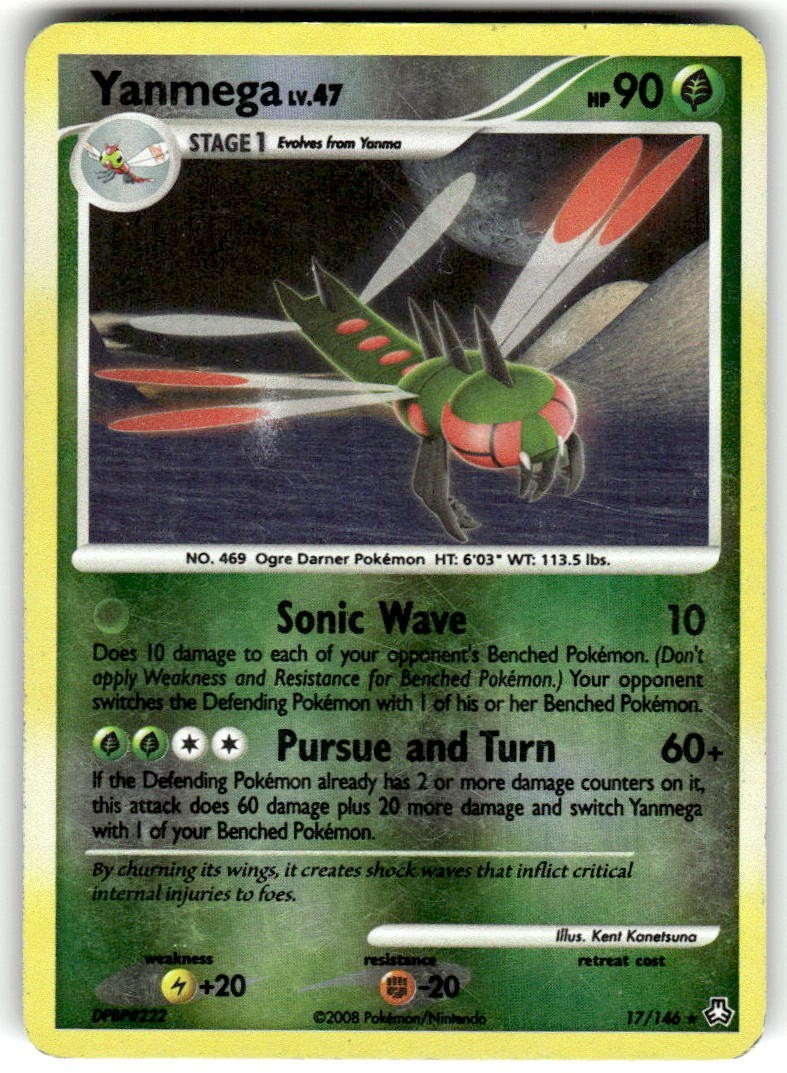 Yanmega Legends Awakened 17/146 Reverse Holo Rare LP