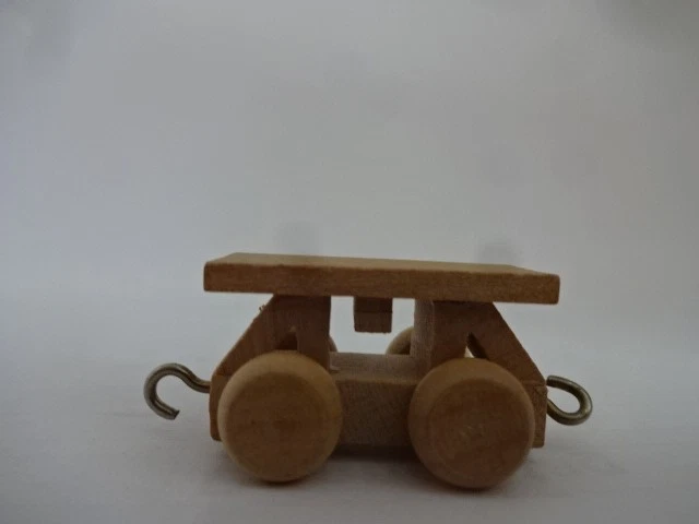 Holzspielzeug / Eisenbahn Wagoon mit flachen Dach - Bild 1 von 2