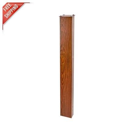 Powder-Coated Steel Mailbox Post - 43'' Wood Grain Design for Lasting Elegance