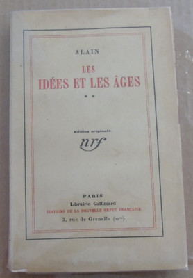 Les ideas et les ageges - Band 2 - Alain - NRF Gallimard Originalausgabe - 1927