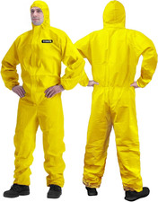 Hazmat Suit Disposable Coverall  Full Body Painters Suit in 7 Sizes with Multip