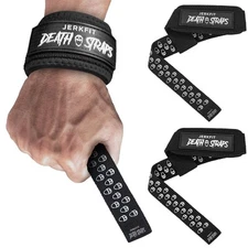 Death Straps - White Weight Lifting Straps for Men Women - Durable Wrist Stra...