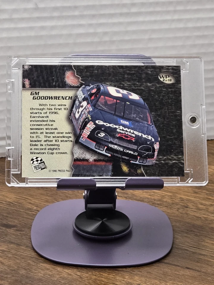 1996 "RARE" DALE EARNHARDT Press Pass VIP War Paint Foil Gold Insert Card #2/18! - Image 2 of 2