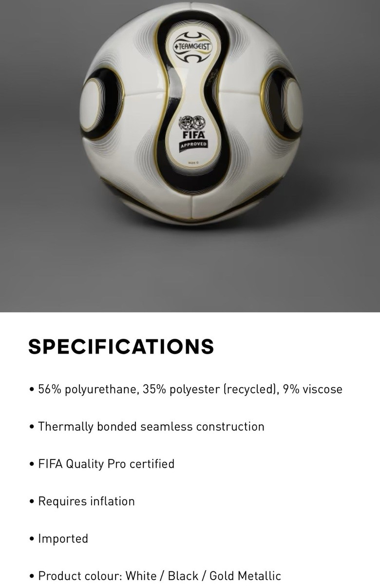 Adidas Teamgeist+ Soccer Ball 2006 Limited Collection Of 2025 From