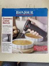 Bonjour Creme Brulee Set Torch and 2 Porcelain Ramekins