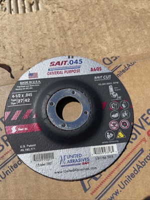 United Abrasives SAIT 22021 A60S 4-1/2x.045 High Speed Cut-off Wheel 50 pack