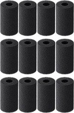 12 Pack Pre-Filter Sponge Aquarium 0.8" Intake Foam Roll for Small Fish Shrimp