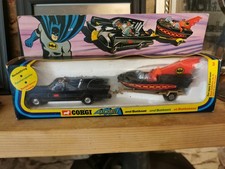 Vintage Corgi Bat mobile And Boat And Trailer