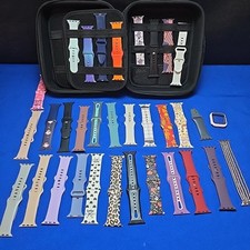 Set Of 31 Apple Watch Bands With Carrying Case Various Colors