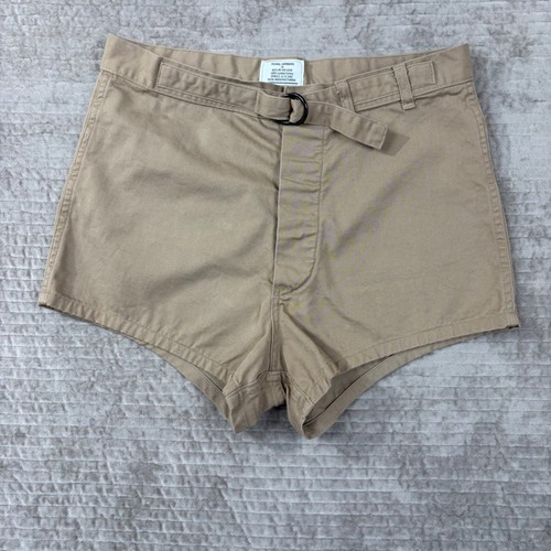 Vintage US Navy Issue Navy SEALs Khaki Swim Shorts Trunks 34 8415-00-455-6350